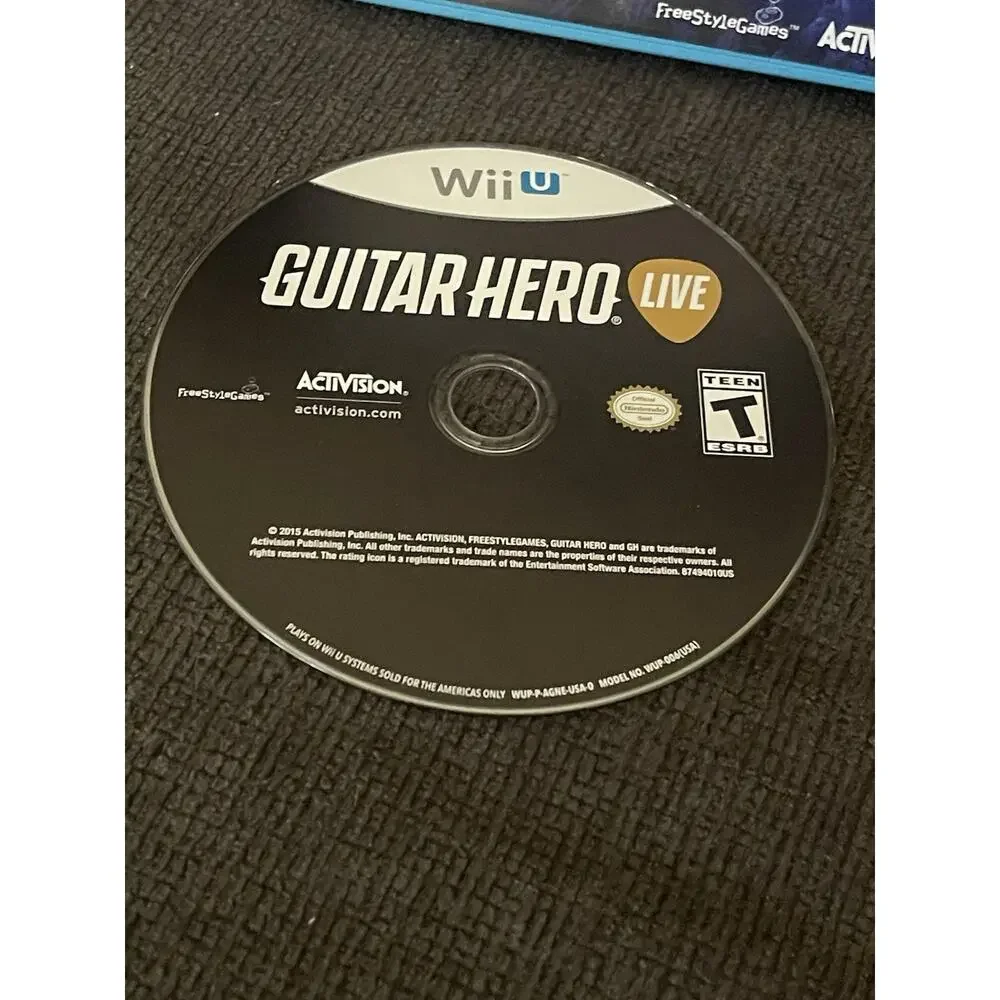 Guitar Hero Live (Wii U, 2015) GAME ONLY no dongle